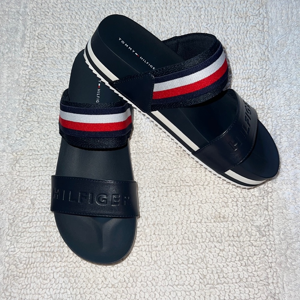 TOMMY HILFIGER SANDAL SLIDES Sz 8
